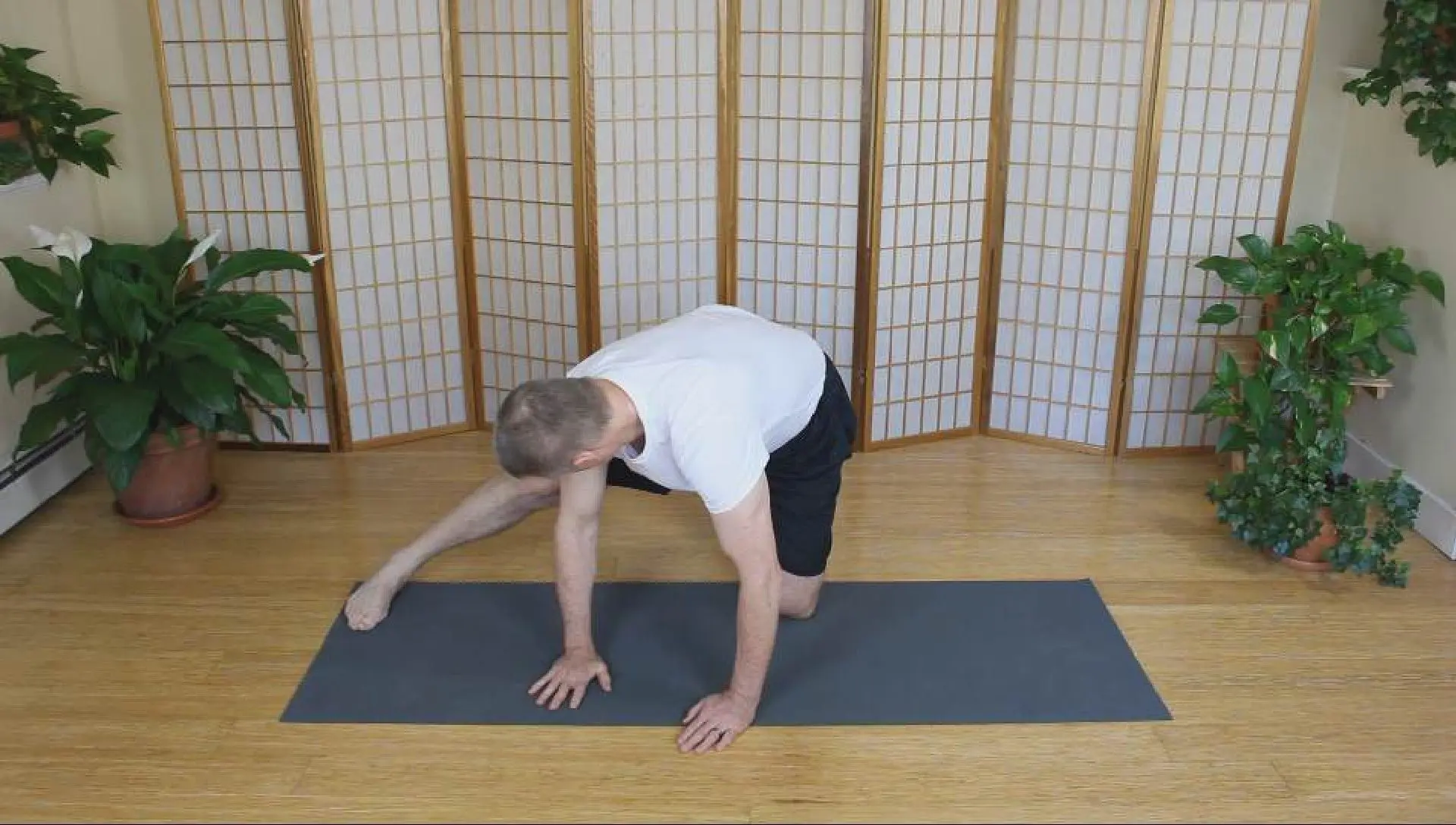 Single Leg Adductor Stretching Kneeling adductor stretch